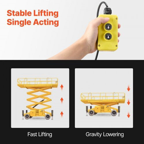 Vevor 10 L Hydraulic Power Unit Single Acting Dump Trailer Pump 22 Mpa Max Relief Pressure & 3.4 L Min Flow Rate Dc 12v Hydraulic Pump Metal Reservoir Dump Trailer Car Lifting
