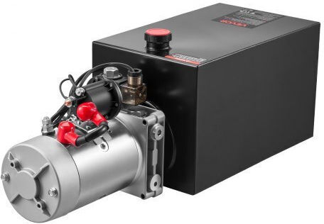 Vevor 10 L Hydraulic Power Unit Single Acting Dump Trailer Pump 22 Mpa Max Relief Pressure & 3.4 L Min Flow Rate Dc 12v Hydraulic Pump Metal Reservoir Dump Trailer Car Lifting