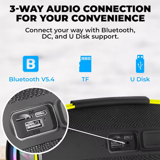 Sonic Gear SonicGo! Boom 6 Bluetooth Speaker 30W with Battery Life up to 5 hours Black