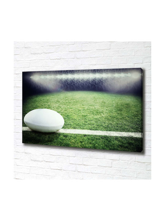 Panou De Perete Pânză De Înaltă Calitate Imprimare Minge De Rugby 100x70 Cm