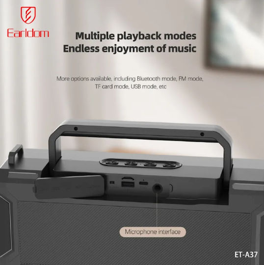 Earldom A37 Bluetooth-Lautsprecher Schwarz