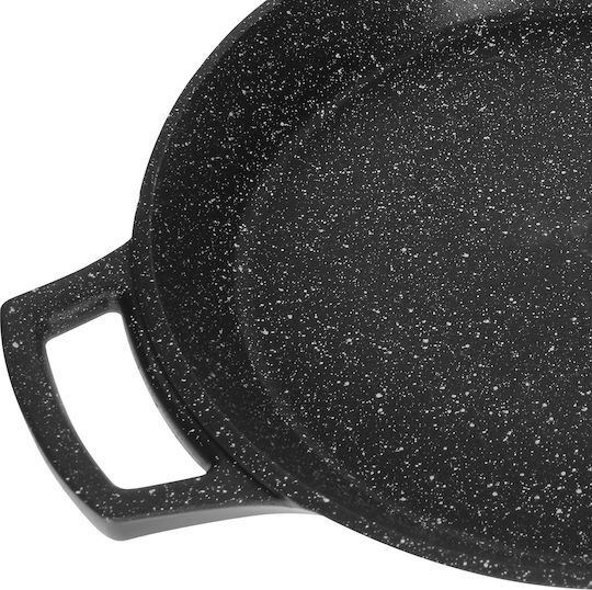 Cheffinger Paella Pan Non-stick Marble Effect 32 Cm Black