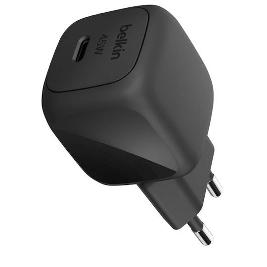 Belkin Φορτιστής Χωρίς Καλώδιο με Θύρα USB-C 45W Power Delivery Μαύρος (WCA013KQBK)
