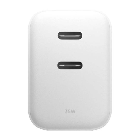 Native Union Зарядно Устройство Без Кабел GaN с 2 USB-C Изходни Порта 35W Power Delivery Бял (Fast GaN)