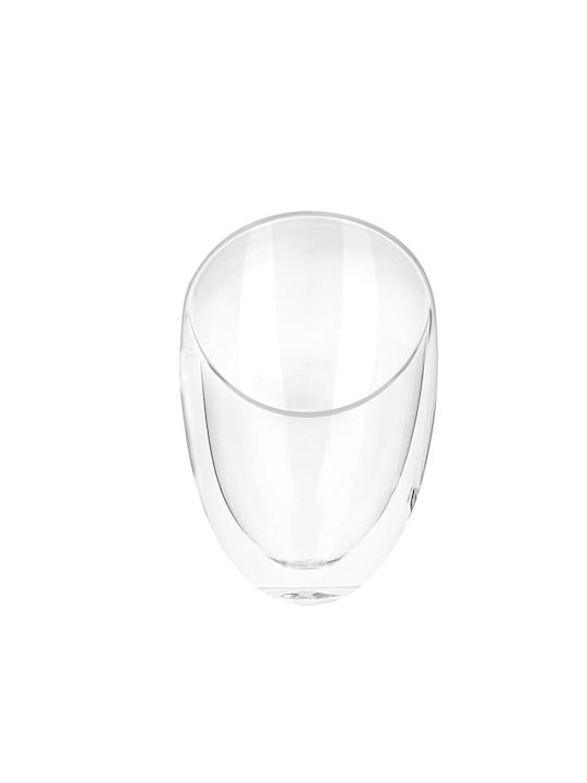 Cheffinger Set 2 Double Wall Drinking Glasses 350ml In Borosilicate Glass Sienna