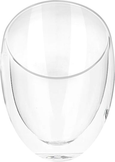 Cheffinger Set 2 Double Wall Drinking Glasses 350ml In Borosilicate Glass Sienna
