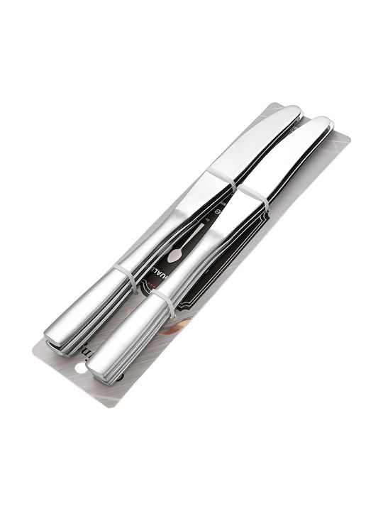 Cheffinger Set 6 Table Knives 23cm In High-strength Stainless Steel Silver