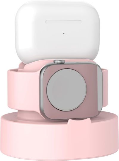 Eko Charging Cradle 2-in-1 Apple Watch Airpods Smartphone Pink
