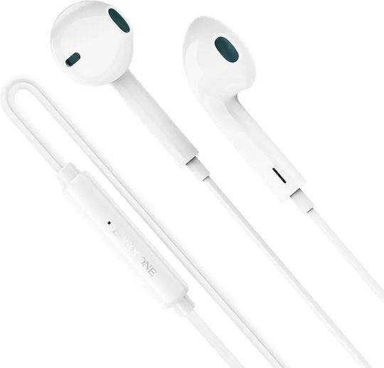 Borofone Bm100 Fuente In-ear Handsfree Ακουστικά με Βύσμα 3.5mm Λευκό