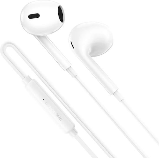 Borofone Bm100 Max Fuente In-ear Handsfree Ακουστικά με Βύσμα 3.5mm Λευκό