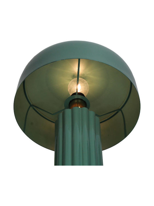 Metall Tischlampe mit Blau Schirm und Basis