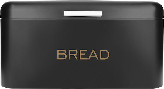 Cheffinger Bread Box Aluminum Handle 34x20x18cm Large Capacity Black