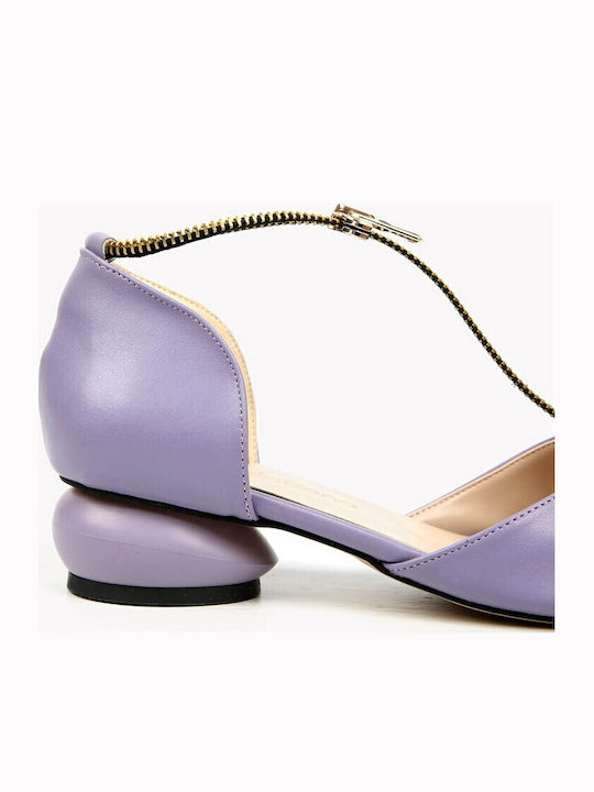 Leather Purple Heels