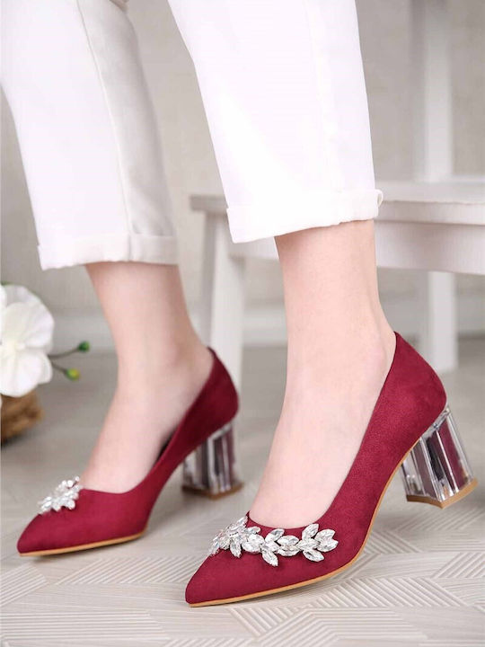 Suede Burgundy Heels
