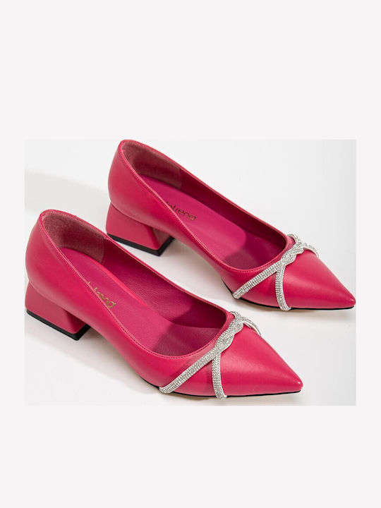 Leder Pumps Fuchsie