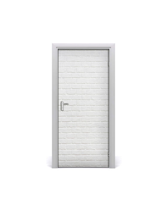Διακοσμητικό Αυτοκόλλητο Πόρτας Brick Wall 95x205εκ. Tulup