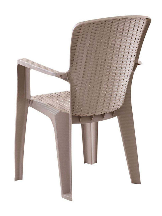 Gartenstühle Rattan Seitencappuccino E3031,1 59x61x89cm