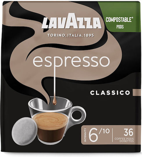 Lavazza Κάψουλες Espresso Classico Συμβατές με Μηχανή Senseo Pads 36caps
