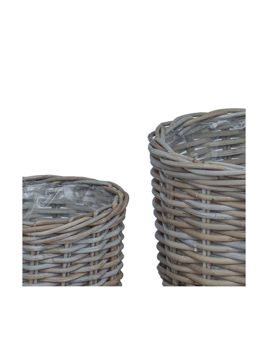 vidaXL Κασπώ Rattan Γκρι 2τμχ