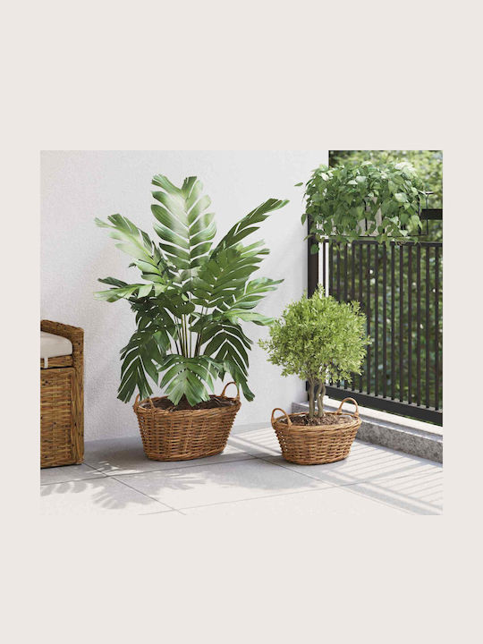 vidaXL Κασπώ Rattan Καφέ 2τμχ
