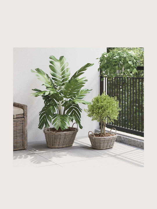 vidaXL Κασπώ Rattan Γκρι 2τμχ
