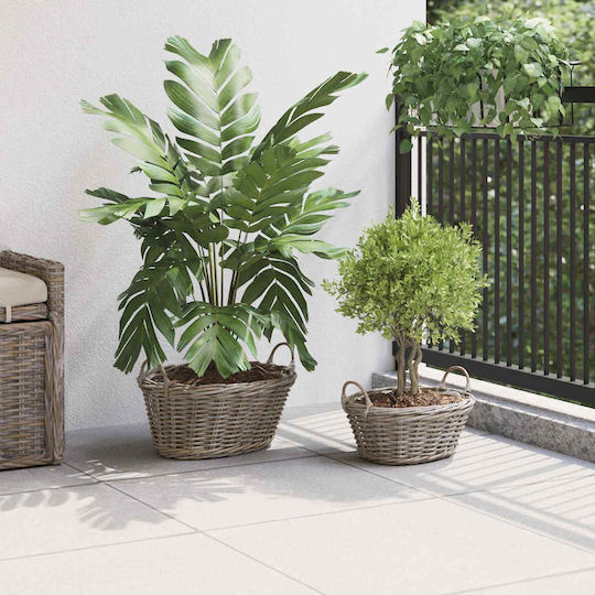 vidaXL Κασπώ Rattan Γκρι 2τμχ