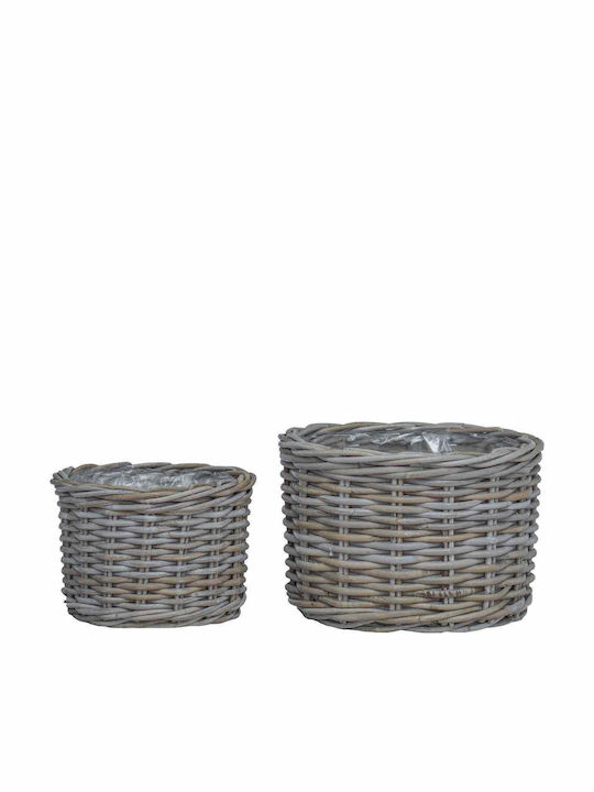 vidaXL Κασπώ Rattan Γκρι 2τμχ