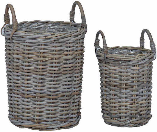 vidaXL Κασπώ Rattan Γκρι 2τμχ