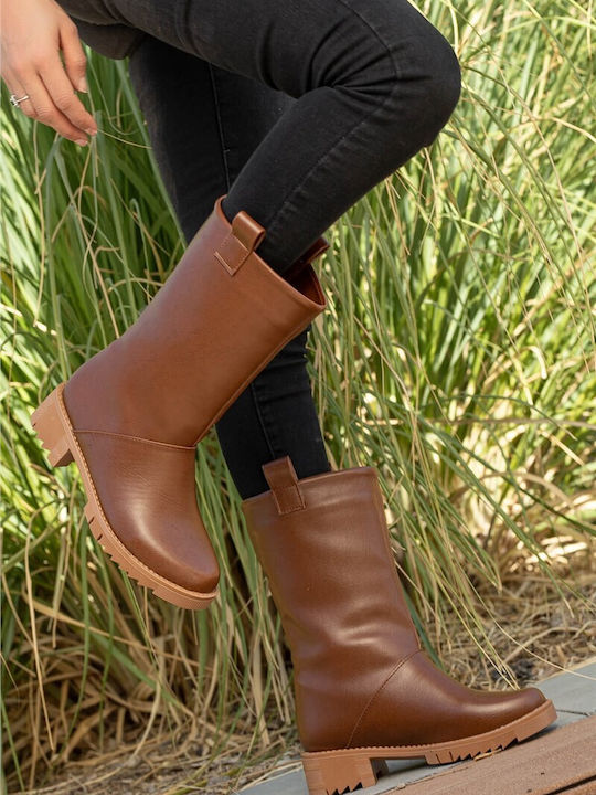 Leather Women's Boots Brown