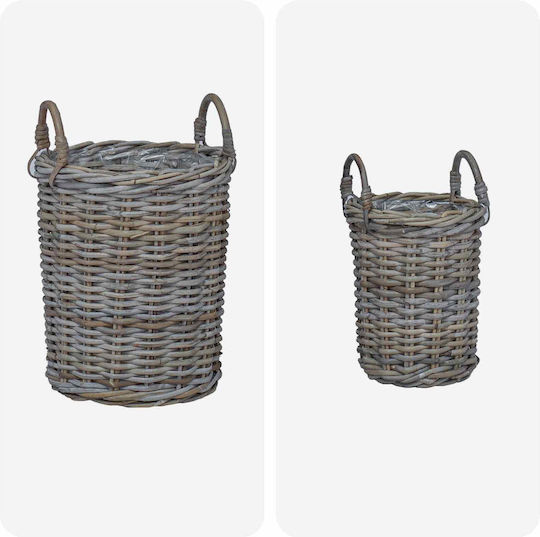 vidaXL Κασπώ Rattan Γκρι 2τμχ