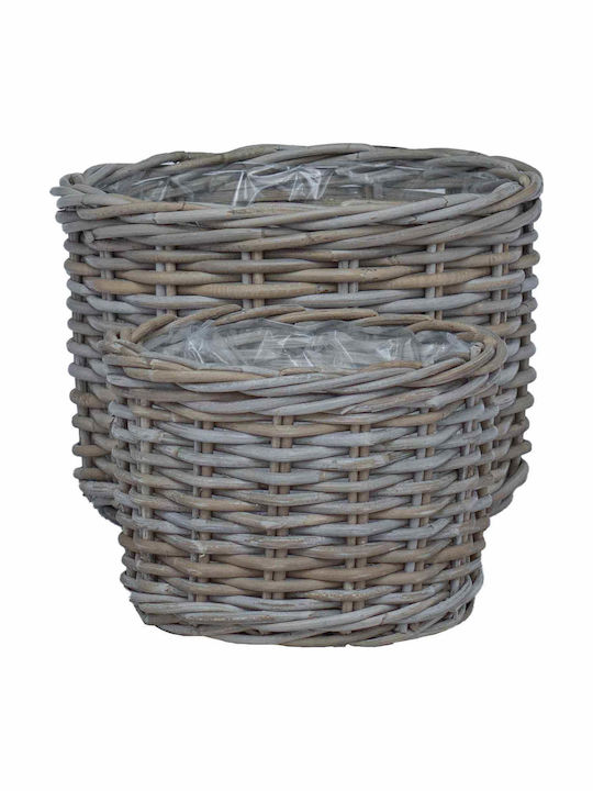vidaXL Κασπώ Rattan Γκρι 2τμχ