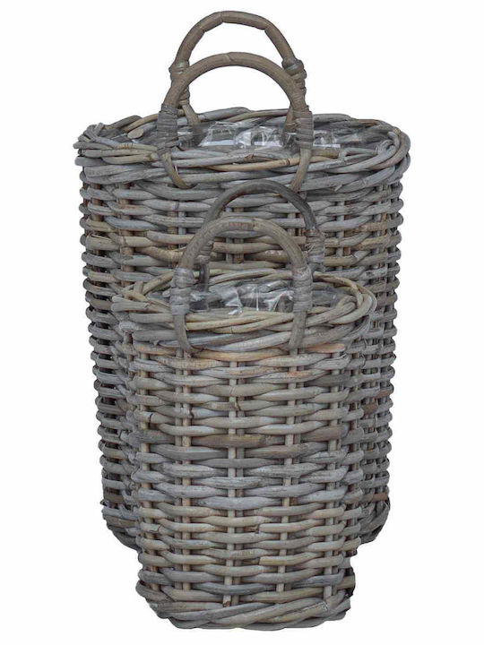 vidaXL Κασπώ Rattan Γκρι 2τμχ