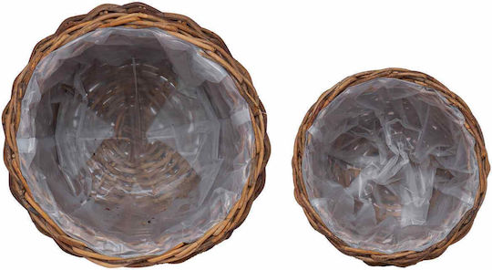 vidaXL Κασπώ Rattan Καφέ 2τμχ