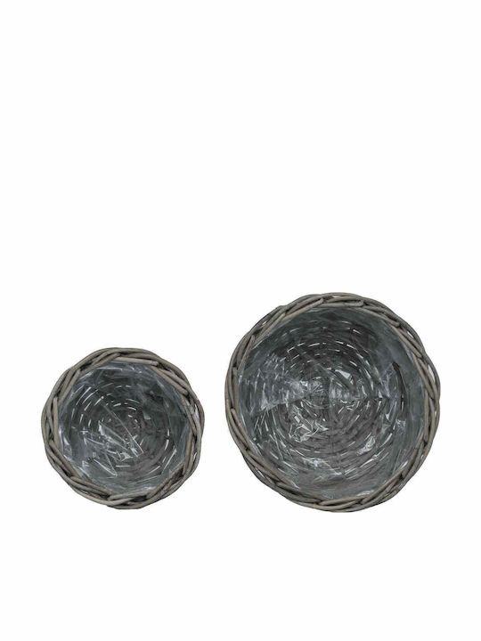 vidaXL Κασπώ Rattan Γκρι 2τμχ