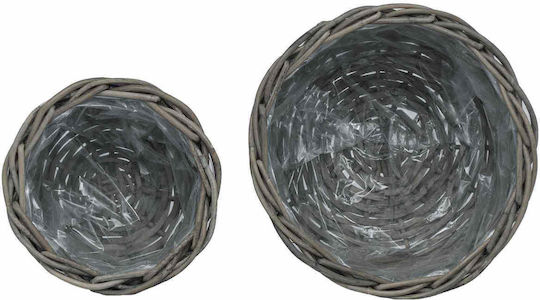 vidaXL Κασπώ Rattan Γκρι 2τμχ