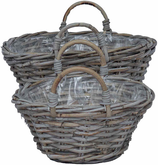 vidaXL Κασπώ Rattan Γκρι 2τμχ
