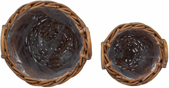 vidaXL Κασπώ Rattan Καφέ 2τμχ