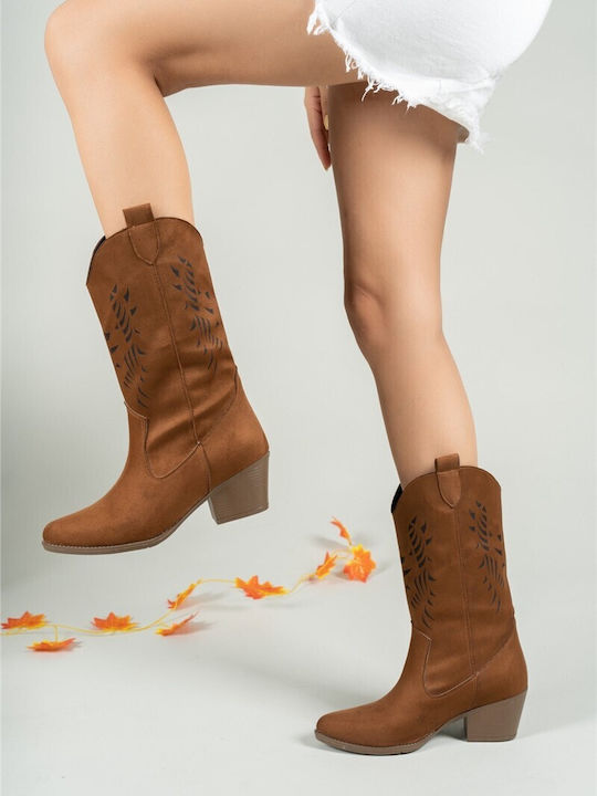 Wildleder Damenstiefel Braun