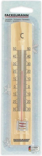 Fackelmann Wall Thermometer Wooden 18cm