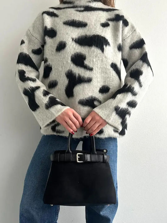 Damen Pullover Tierdruck Gray