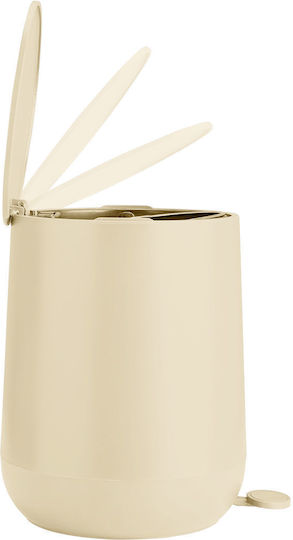 Estia Fjord Plastic Toilet Brush and Basket Set Soft Close 5lt Beige