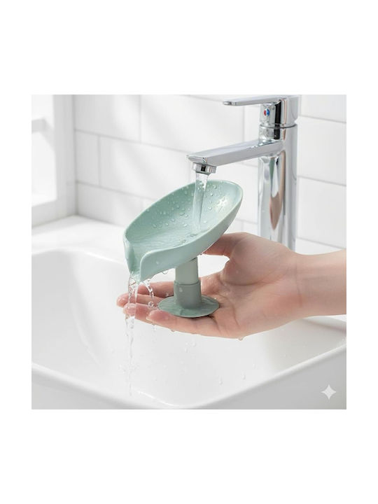 Uncle George Tabletop Soap Dish Plastic with Suction Cup Gray