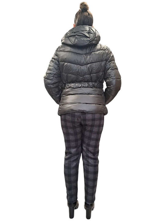 Damen Puffer Jacke für Winter Black