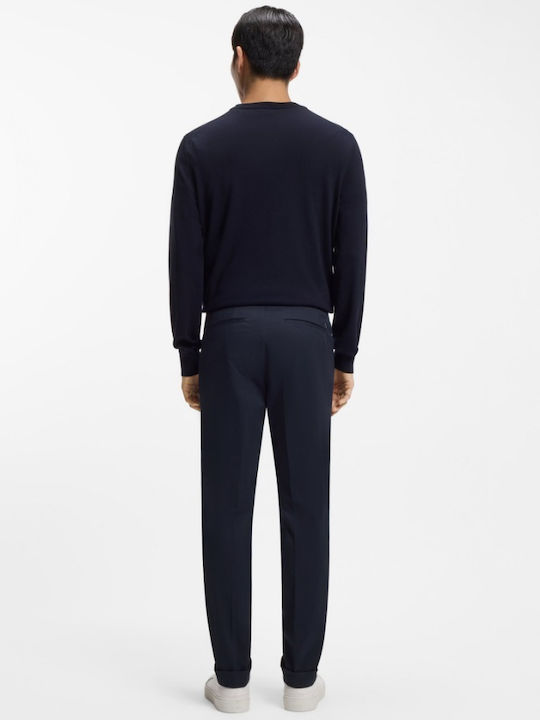 Elastic Men's Trousers Dark Blue