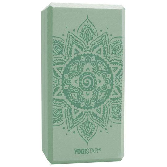 Yogistar Yoga & Pilates Basic Block Spiral Mandala Velvet Mint Dimensions 22 Cm X 11 Cm X 7.4 Cm Weight 175 G