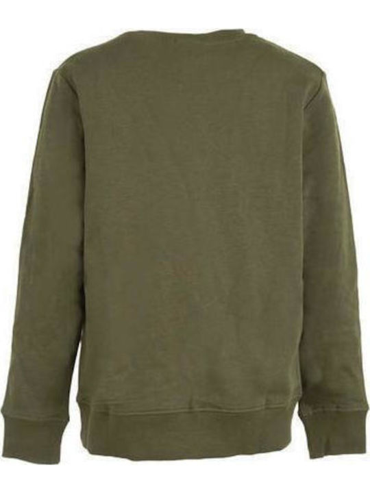 Kids Sweatshirt Military Green Art Regular Fit Cotton Sweatshirt