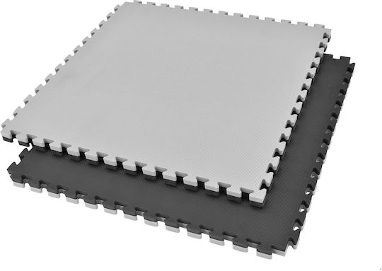 Eva Double Sided EVA Gym Floor Puzzle Mat Black 100x100x2cm