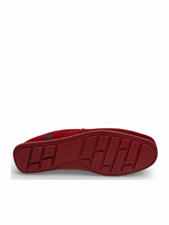 Men's Leather Moccasins Red