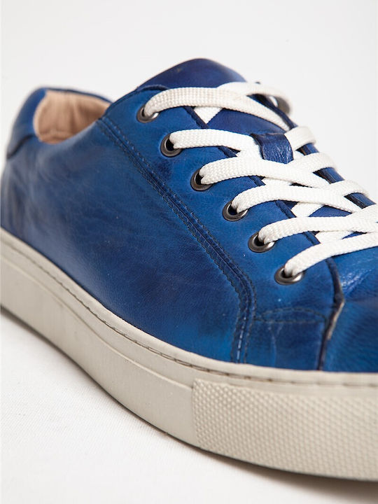 Leder Herren Freizeitschuhe Blau