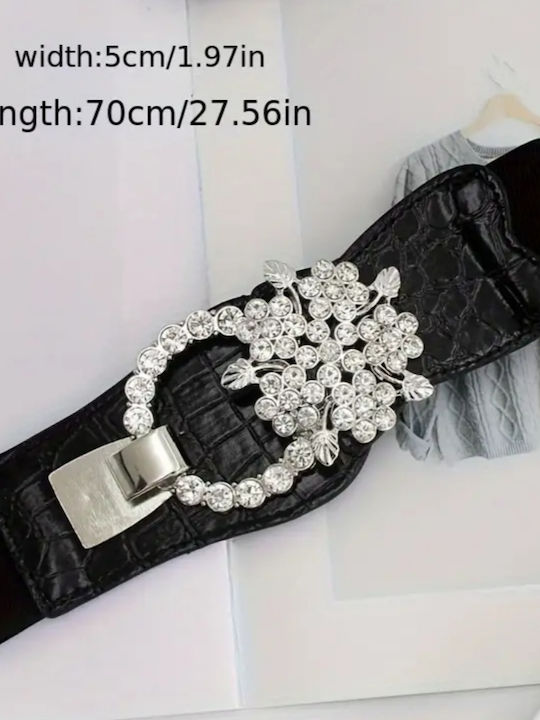 Elastic Women's Belt Black